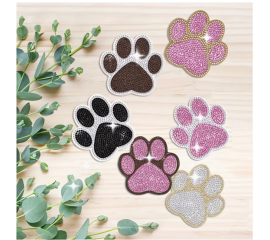 Набор алмазной мозаики 10 подставок для чашек кошачья лапка